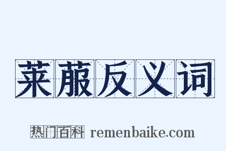 莱菔反义词是什么意思的图片